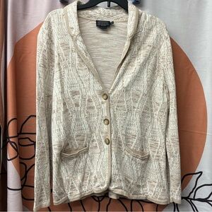 Pendleton sand colored aztec pattern cardigan, petite XL